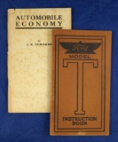 Vintage Automobile Advertising: Set of 2:  Ford Model T Instruction Book; and American Automobile Di