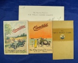 Vintage Automobile Advertising: Set of 4 small brochures:  two from Willys-Overland Company; and two