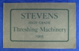 Vintage Farm Advertising: Stevens 1905 Threshing Machinery catalog, 47 pages