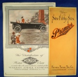 Vintage Automobile Advertising: Set of 3 automobile fold-out brochures:  1918 Monroe Motor Cars; Pre