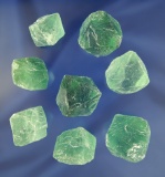 Mineral Specimen: Flourite crystals, natural green, China. Around 1 1/4