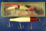 pair of Vintage fishing lures: Creek Chub - Pikies, 1 in box.