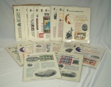 Stamps: 38 Different American Commemorative Panels 157, 183 – 200, 370 – 388 and 1996 Stamp Poster