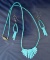 Turquoise necklace with matching earrings made in the southwestern U. S.