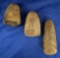 Set of three Conical Pestles found in Kentucky, largest is 5