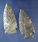 Nice pair of Coshocton Flint Arrowheads found in Ohio including a 2 13/16