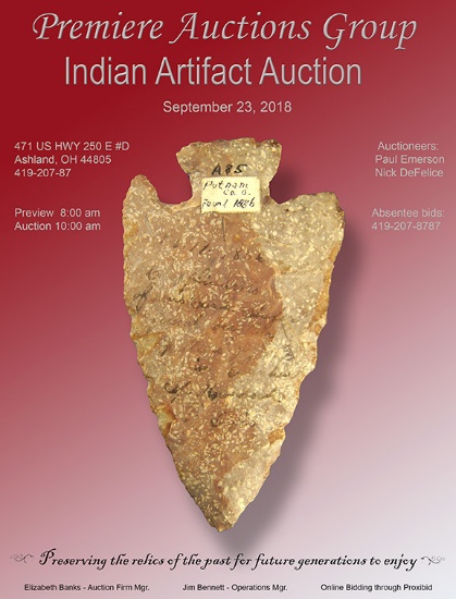 Indian Artifacts Auction - Bennett's Premiere Auct