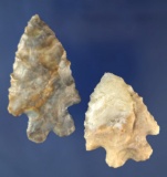 Pair of Archaic Bifurcates found in Ohio - largest is 2 1/4