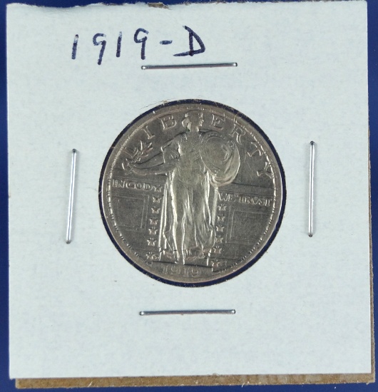 1919-D Standing Liberty Quarter VF Details