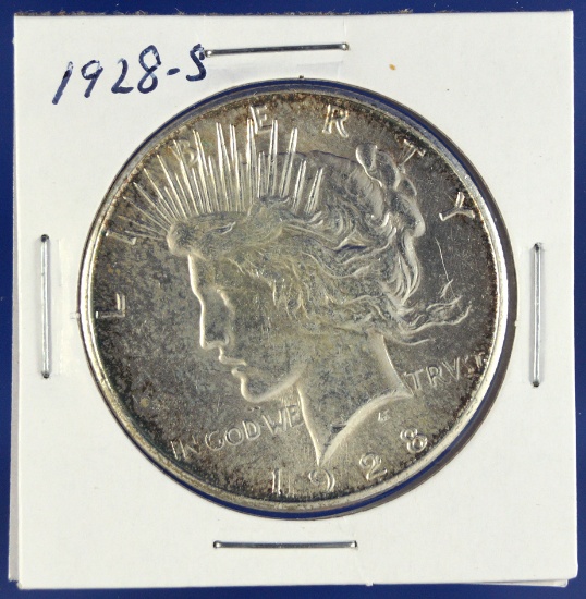 1928-S Peace Silver Dollar AU