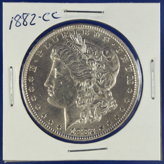 1882-CC Morgan Silver Dollar AU