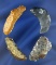 Set of four Paleo Crescents found by R. D. Magy in Nevada. Largest is 1 5/8