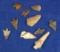 Set of 10 assorted Columbia River arrowheads found near Biggs Junction Oregon.