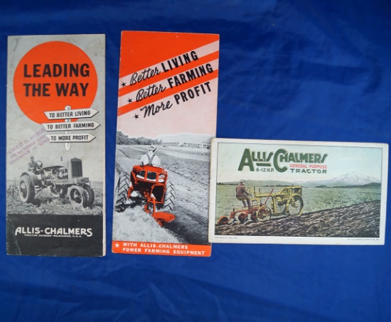 Set of 3 Allis Chalmers brochures, some color