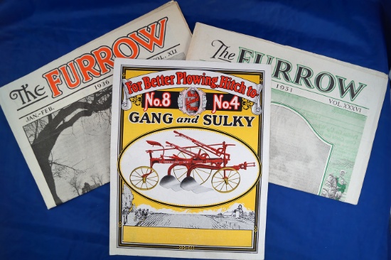 The Furrow Vol XLI, 1936, The Furrow Vol XXXVI, 1931, Rock Island Plow Co No 8 & 4  Gang & Sulky