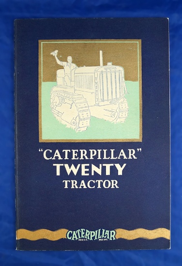 1927 Caterpillar Tractor Co "Caterpiller Twenty" sales brochure info booklet w/center layout