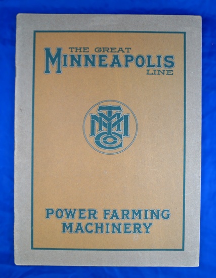 The Great Minneapolis Line, Power Farming Machinery catalog, 1923, 51 pages, some color