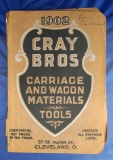 Set of 3:  Cray Bros Carriage and Wagon Materials and Tools 1902 catalog  and 2 Bargain Bulletins