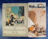 Set of 2 Willys-Knight publications:  31 page catalog in color and a fold-out brochure