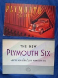 Set of 2 -color! The New Plymouth Six and the New DeLuxe Plymouth Six; and Plymouth for 1937