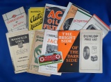 Set of 21 miscellaneous motor oil, tires, and lubricants brochures and catalogs