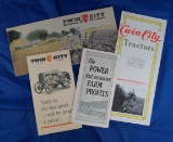 Set of 4 small brochures for Twin City  and IHC tractors