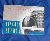 Lincoln Zepher V-12 fold-out brochure, 1936