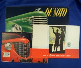 Set of 3 DeSoto brochures, some color, one is fold-out