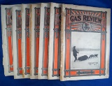 Set of 7 Gas Review Magazines, 1914:  February, April, May, June, July, August, December