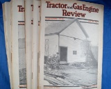 Set of 9 volumes of Tractor and Gas Engine Review magazine, January and May - December 1920