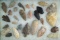 Set of 29 assorted midwestern Arrowheads, Knives, and bird Points, largest is 2 3/4