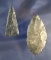 Pair of Coshocton Flint artifacts found in Ohio, largest is 3 1/16