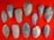 Cache of 12 Hornstone Blades - Largest is 4 3/4