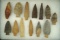Group of 13 assorted midwestern Artifacts, largest is 3 5/8