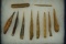 Group of 10 Bone Artifacts found in Kentucky including: awls, and knapping tools.