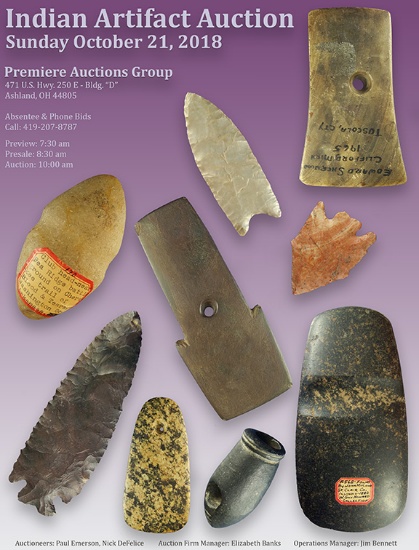 Indian Artifacts & Arrowheads Auction - Premiere