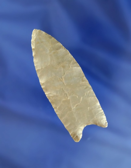 3 1/16" Paleo fluted Clovis - Hornstone found in Indiana. Ex. Daniels collection. Bennett COA.