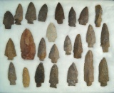 Set of 24 Flint Knives found in Tennessee, largest is 4 1/2