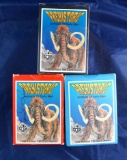 Set of 3 boxes, complete sets 1994, 1995, 1996 Ross Artifacts Trading Cards.