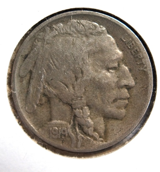 1919-D Buffalo Nickel F+