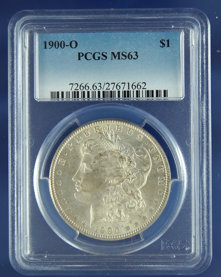 1900-O Morgan Silver Dollar Certified MS 63 by PCGS