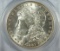 1887 Morgan Silver Dollar Certified MS 63 by PCGS