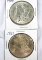 1900 and 1921 Morgan Silver Dollars AU