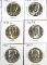 1965,1966, 1967, 1968-D, 1969-D and 1970-D Kennedy 40% Silver Half Dollars BU
