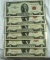 1953, 1953 A, 1953 B, 1953 C, 1963 and 1963 A $2.00 Red Seal United States Notes AU-CU