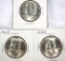 1948, 1955 Franklin and 1964 Kennedy Silver Half Dollars AU-BU