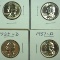 1955-D, 1956-D, 1957-D  and 1958-D Washington Silver Quarters BU
