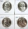 1961, 1962, 1962-D and 1963 Franklin Half Dollars AU-BU