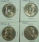 1952, 1952-D, 1952-S and 1953-S Franklin Half Dollars AU-BU