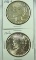 1922 and 1926-S Peace Silver Dollar AU-BU